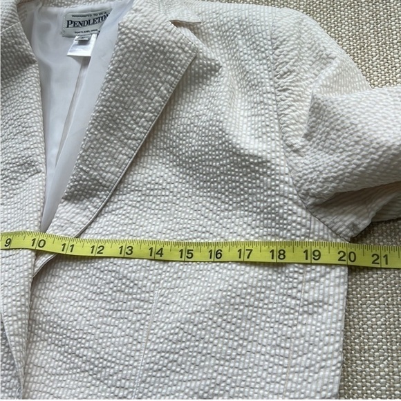 Pendleton Seer-Sucker Blazer Jacket Coat - Picture 6 of 10